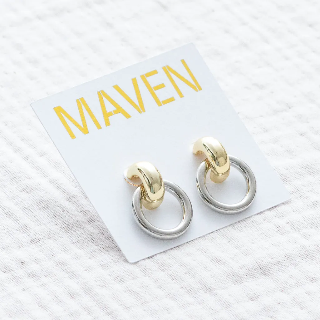 Double Hoop Drop Earring