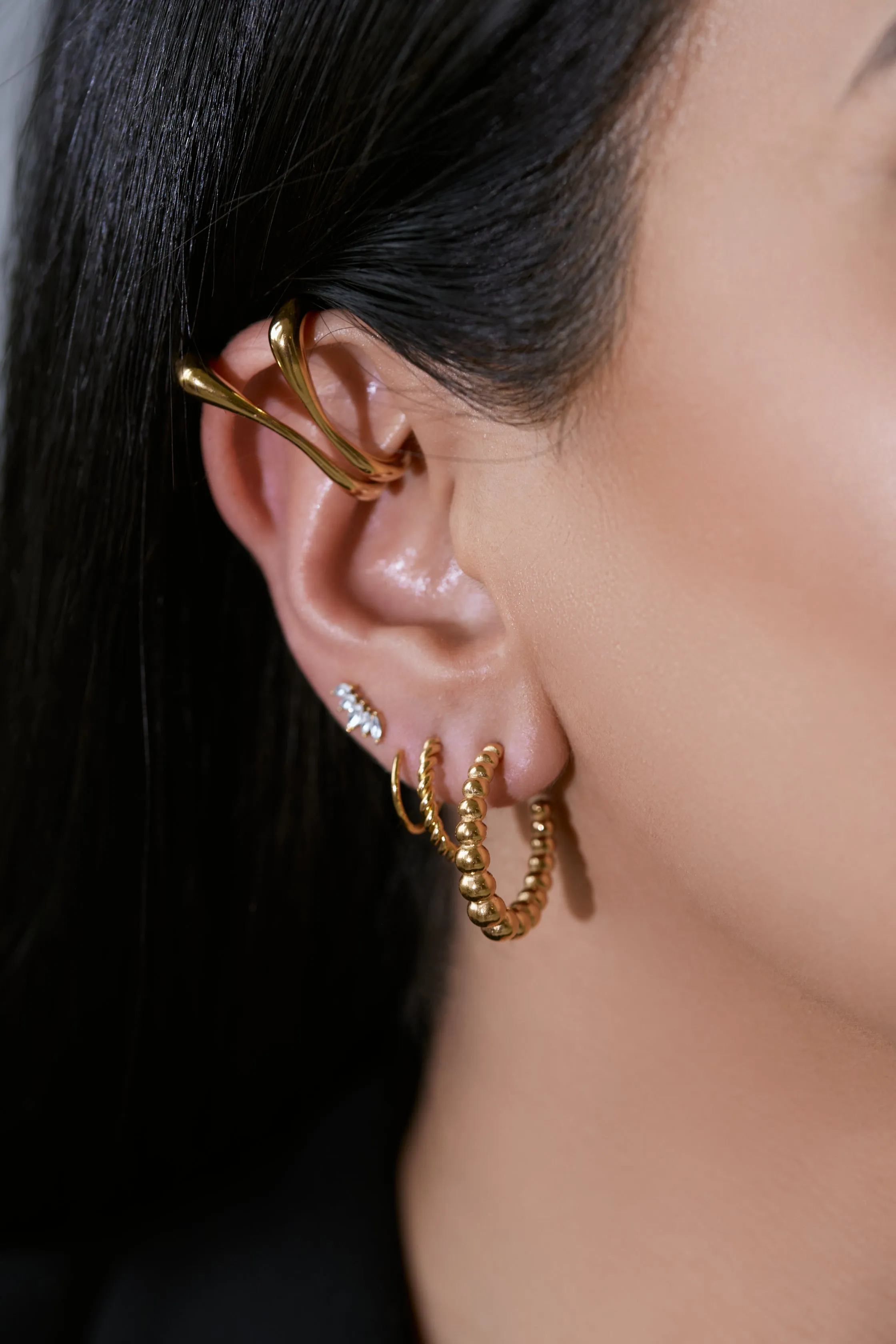 Double Twist Hoop Earrings
