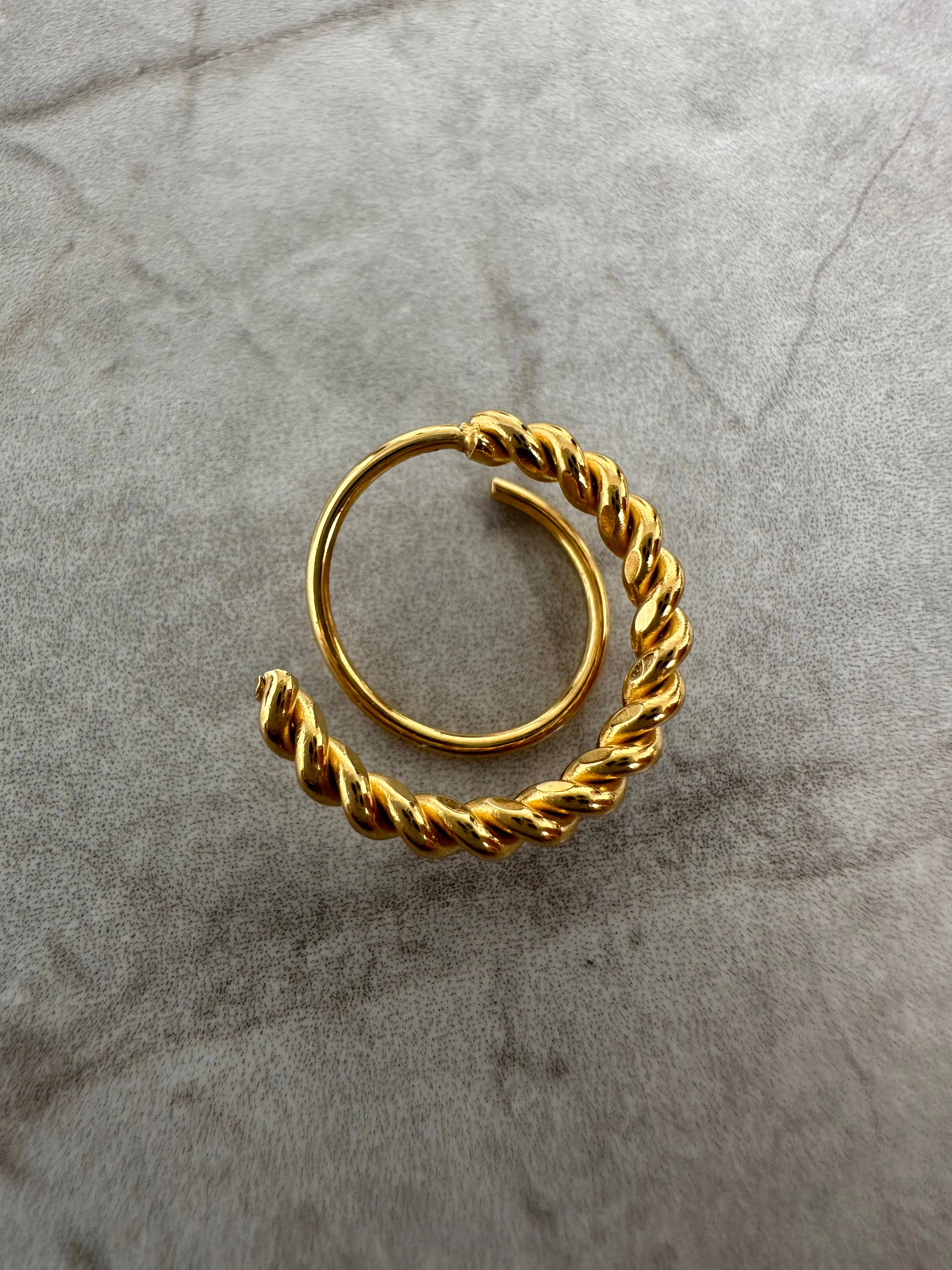 Double Twist Hoop Earrings