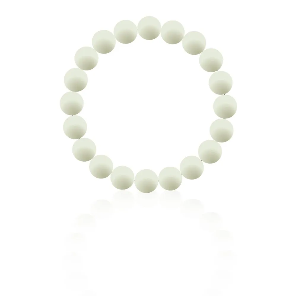 Dove Silicon rubber 9MM bead bracelets