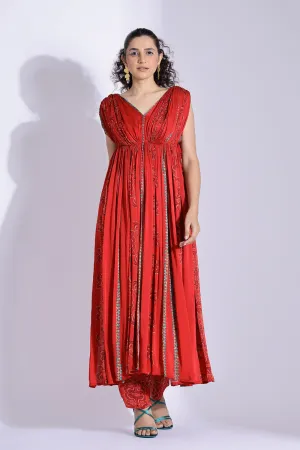 Drape Kurta And Tapered Pants
