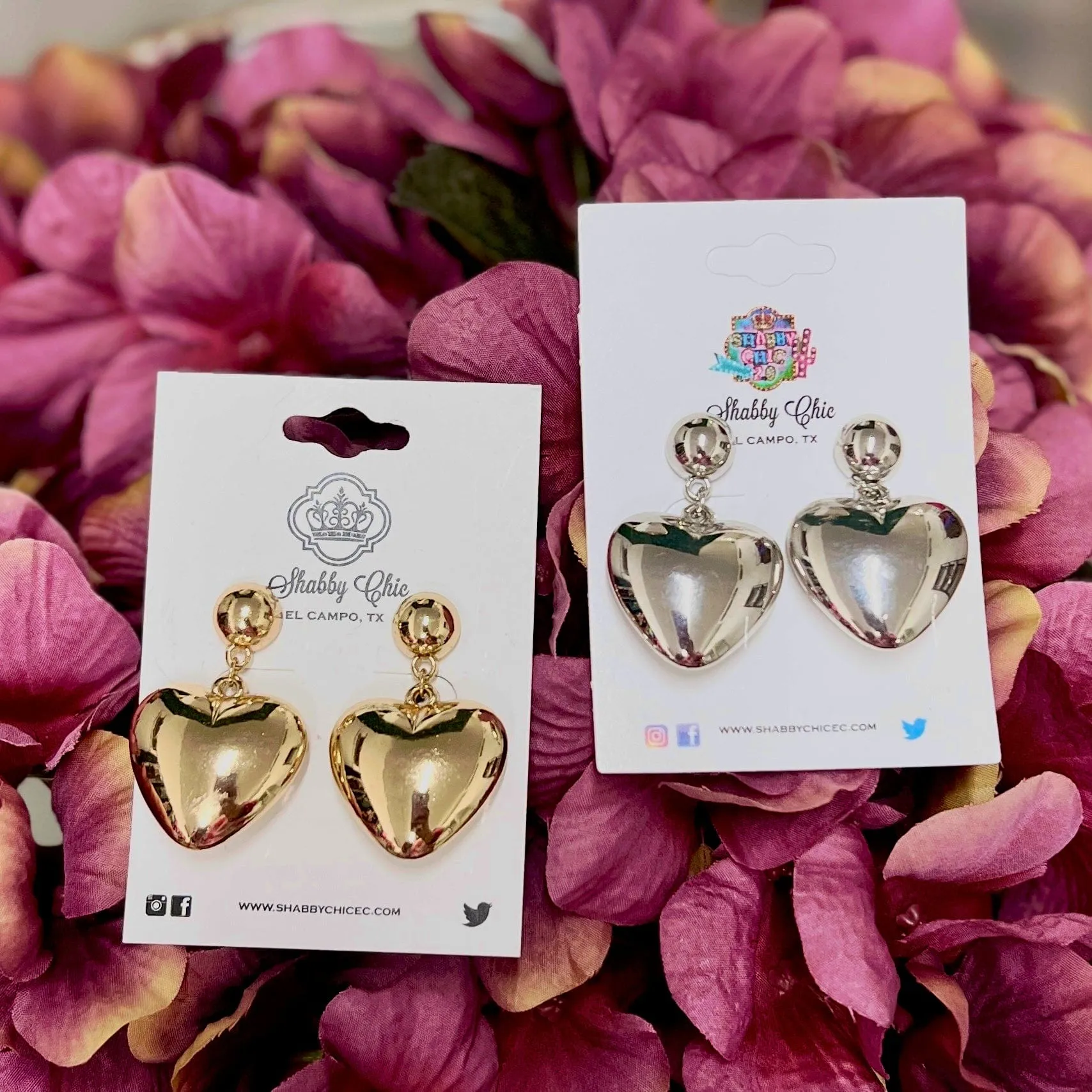 Drop Heart Earrings