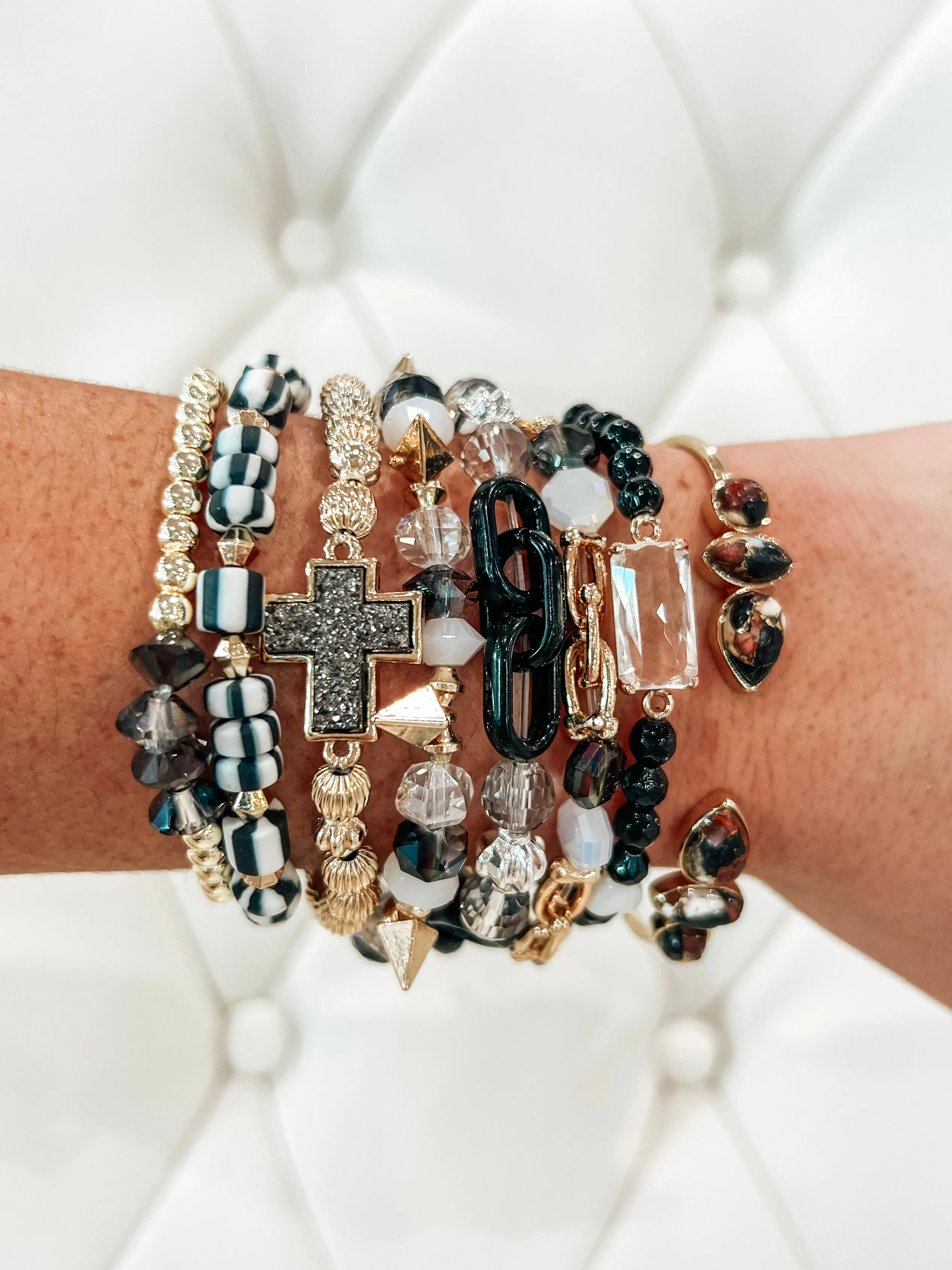 Druzy Cross Gold