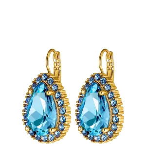 Dyrberg Kern Fiora Gold Earrings - Aqua Light Blue