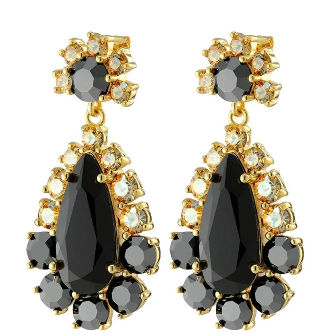 Dyrberg Kern Lucia Gold Earrings - Black