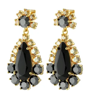 Dyrberg Kern Lucia Gold Earrings - Black
