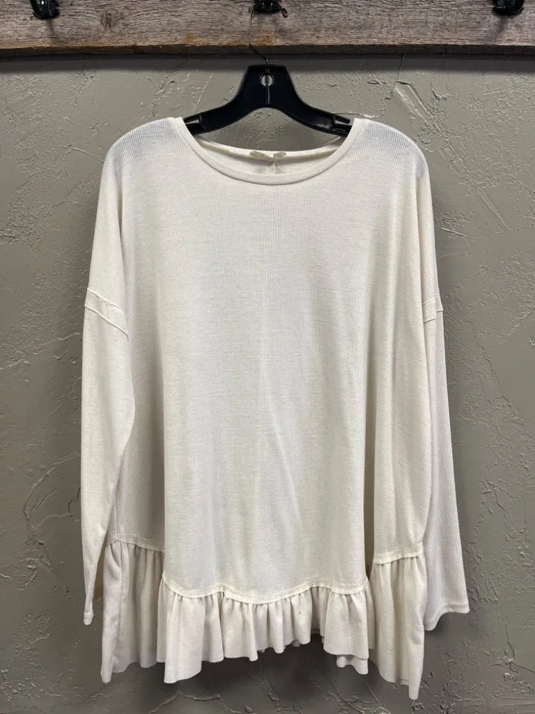 EASEL TOP W RUFFLE DETAIL