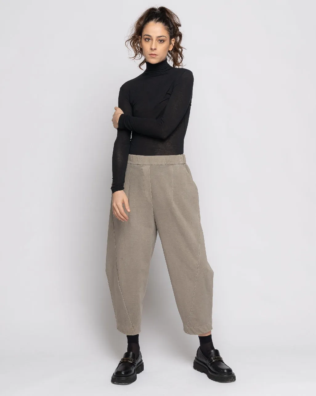Elastic Stonewashed Seam Pant