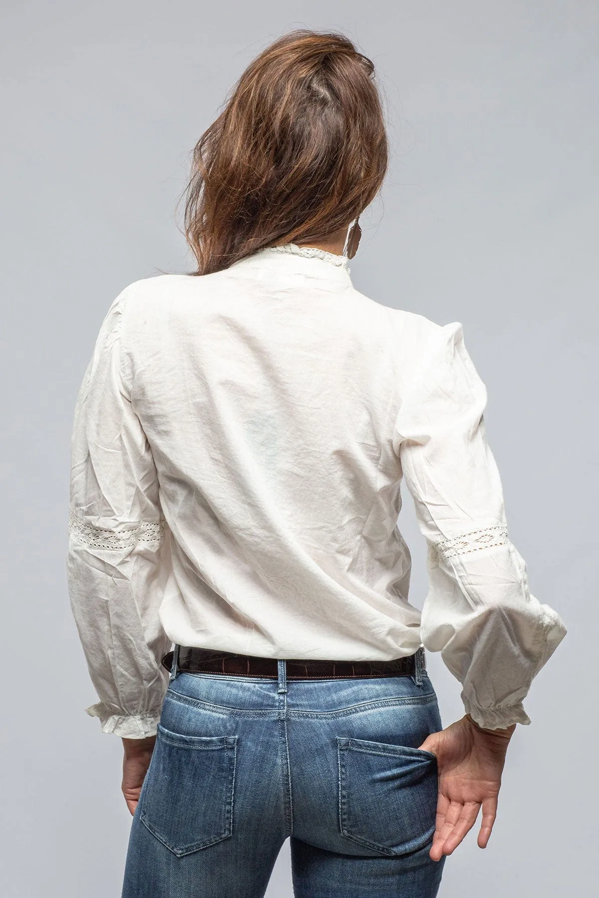 Ellie Eyelet Blouse In Off White