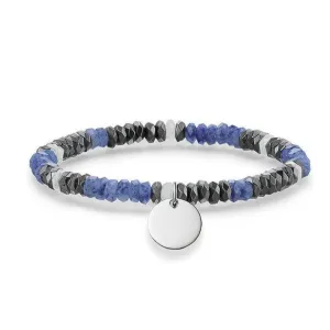 Engravable Black and Bue Bracelet