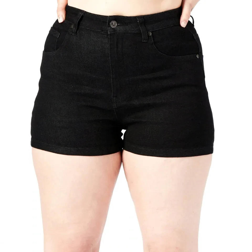 Essential Black Denim Shorts