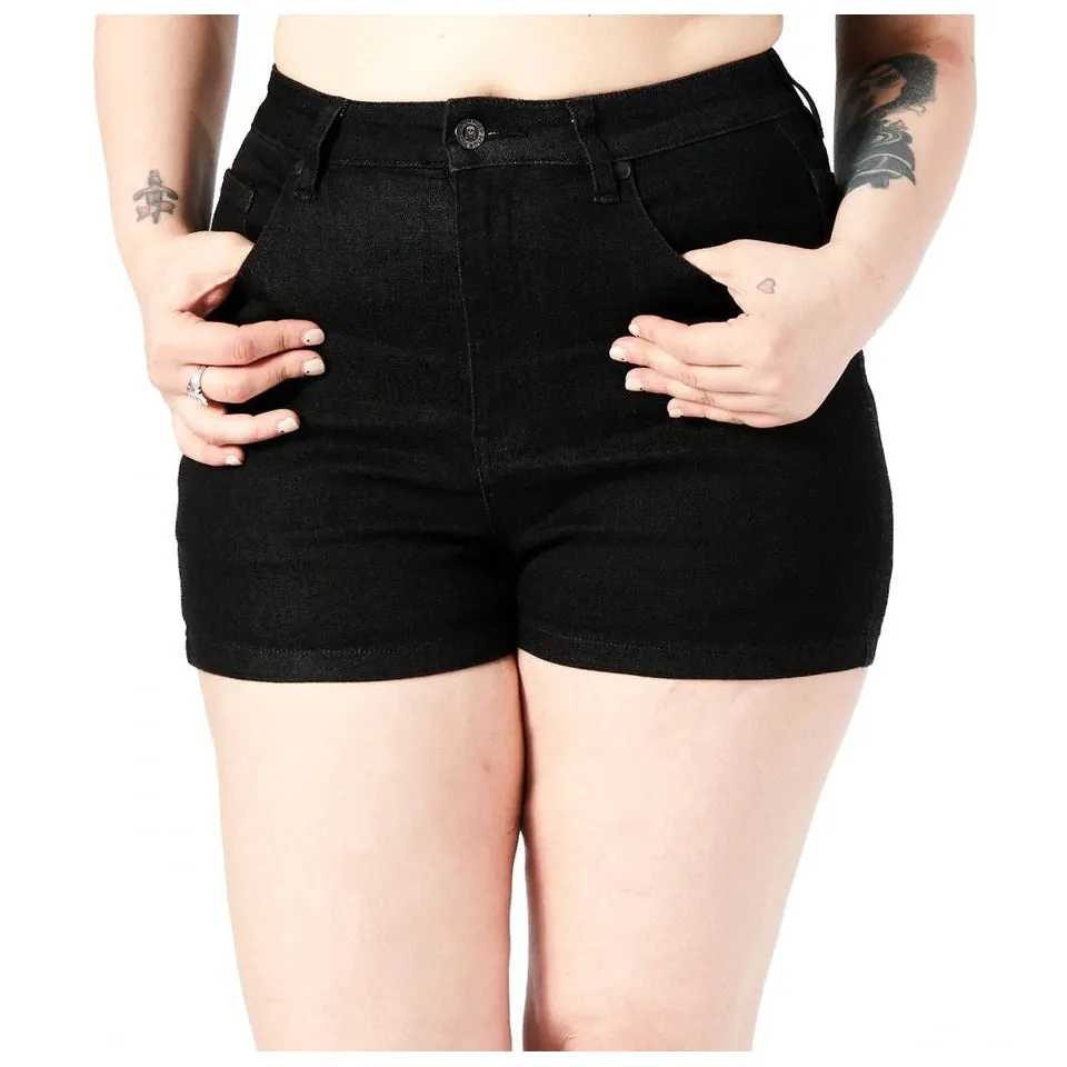 Essential Black Denim Shorts