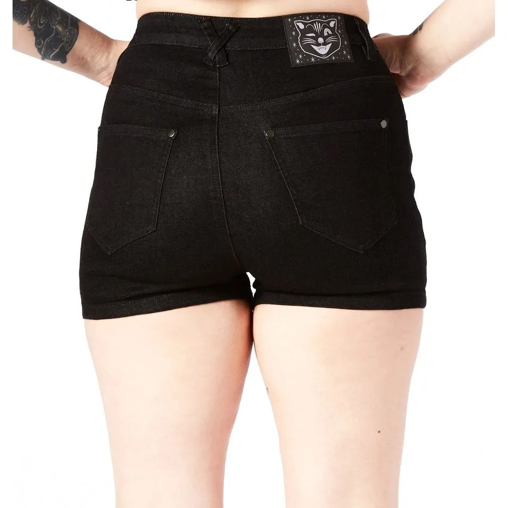 Essential Black Denim Shorts