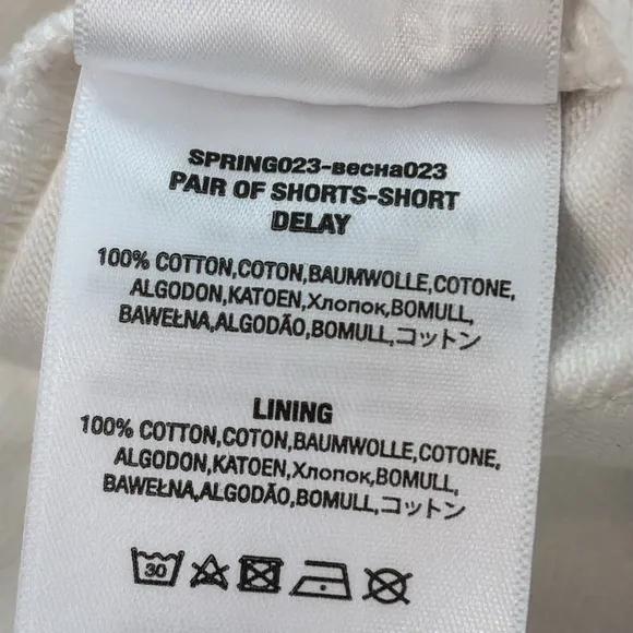 Essentiel Antwerp Delay Off-White Denim Cargo Shorts - Women's Size 25, NWT