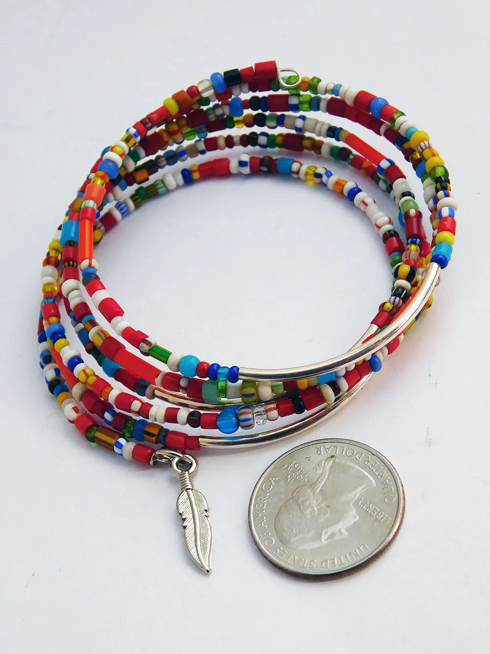 Ethnic Bracelets Beaded Gift Ideas for Her Christmas Silver Adjustable