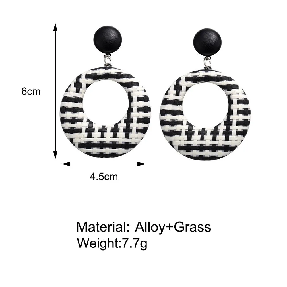Ethnic Round Zinc Alloy Drop Earring