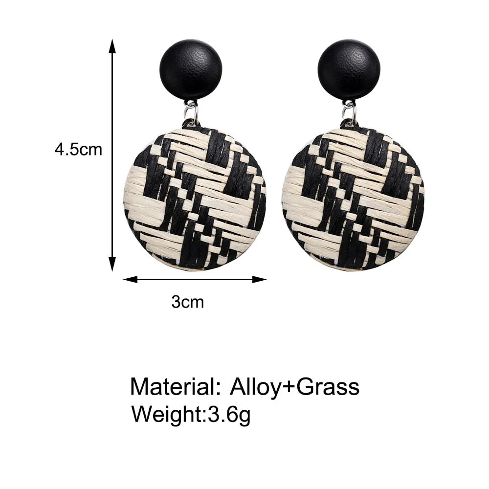 Ethnic Round Zinc Alloy Drop Earring