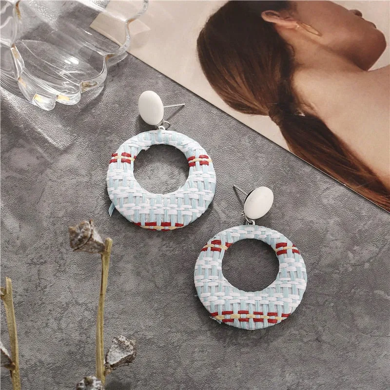 Ethnic Round Zinc Alloy Drop Earring