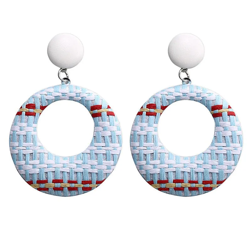 Ethnic Round Zinc Alloy Drop Earring