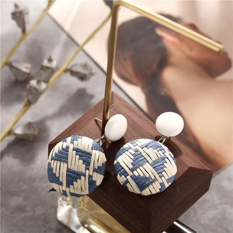 Ethnic Round Zinc Alloy Drop Earring