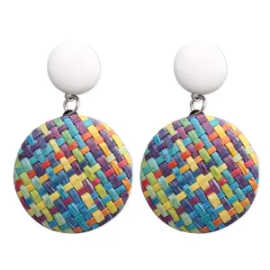 Ethnic Round Zinc Alloy Drop Earring