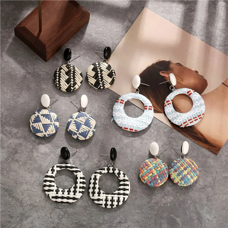 Ethnic Round Zinc Alloy Drop Earring