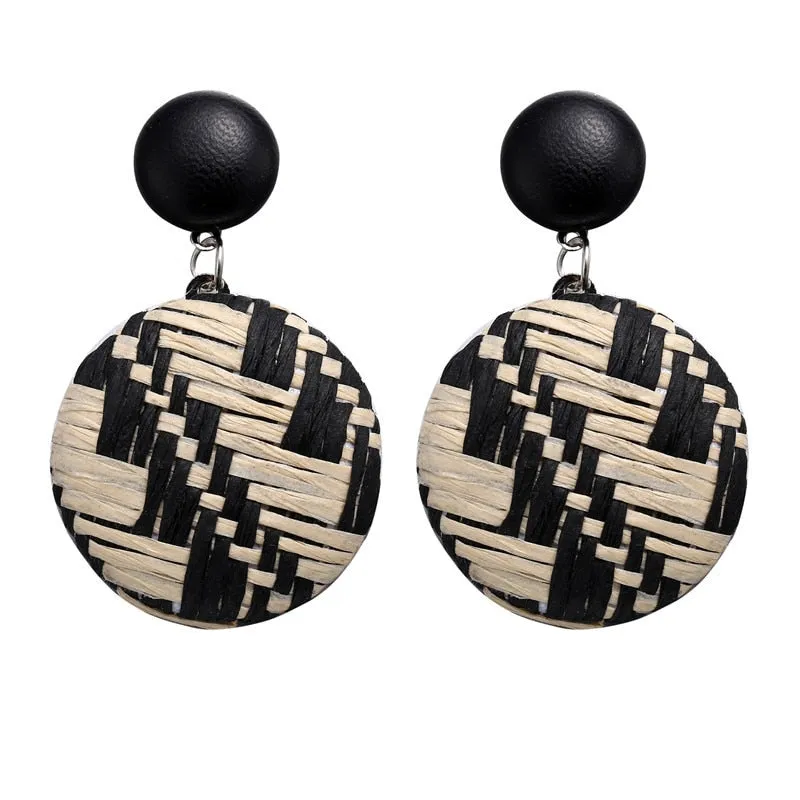 Ethnic Round Zinc Alloy Drop Earring
