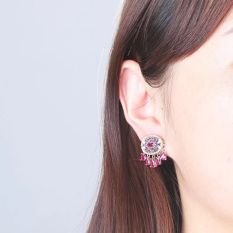 Evening Primrose  Short Tassel Earrings