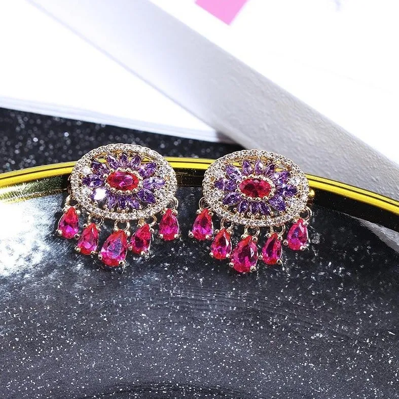 Evening Primrose  Short Tassel Earrings