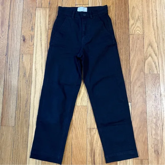 Everlane Black The Straight Leg Crop Jeans Size 00