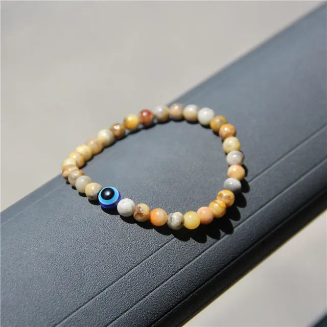 Evil Eye Beads Stone Bracelet For Men Fashion Jewelry- Buddha Health Balance Yoga Reiki