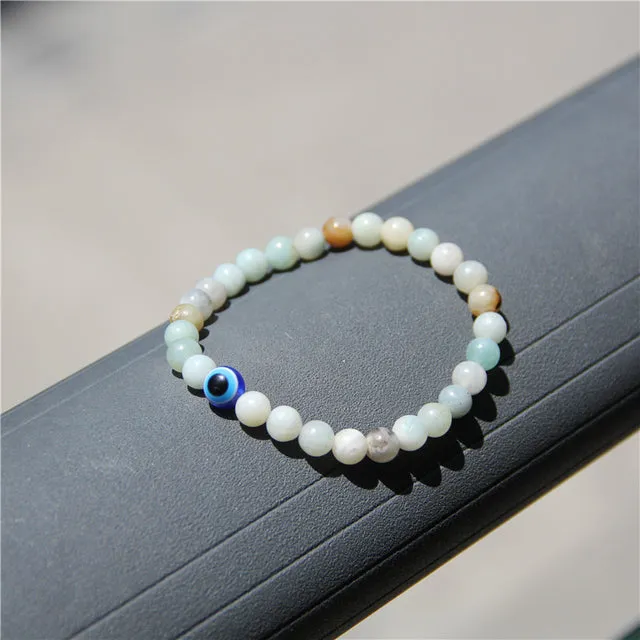 Evil Eye Beads Stone Bracelet For Men Fashion Jewelry- Buddha Health Balance Yoga Reiki