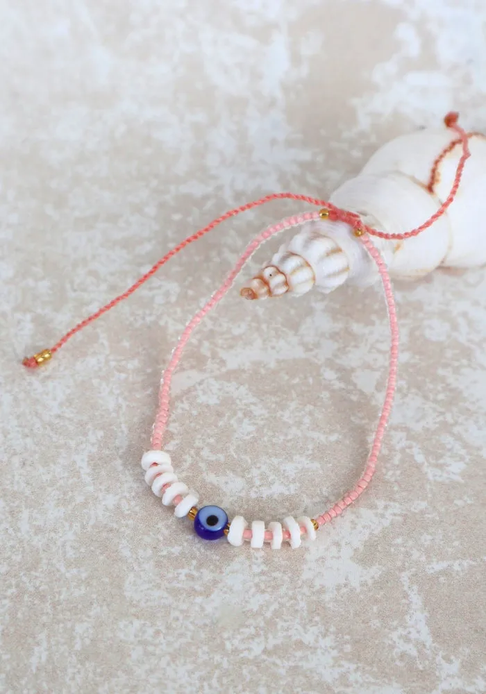Evil Eye Bracelet - Pink