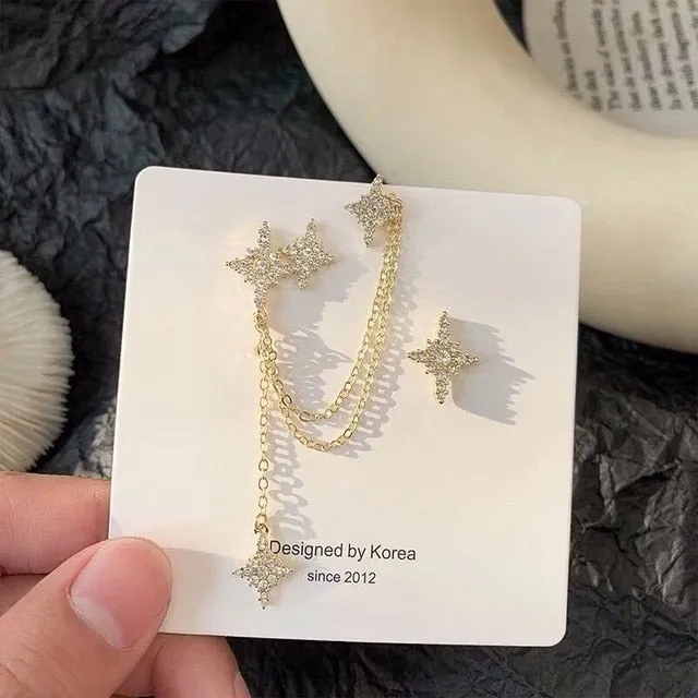 Exquisite Angel wings Rhinestone Dangle Earrings Women's Jewelry