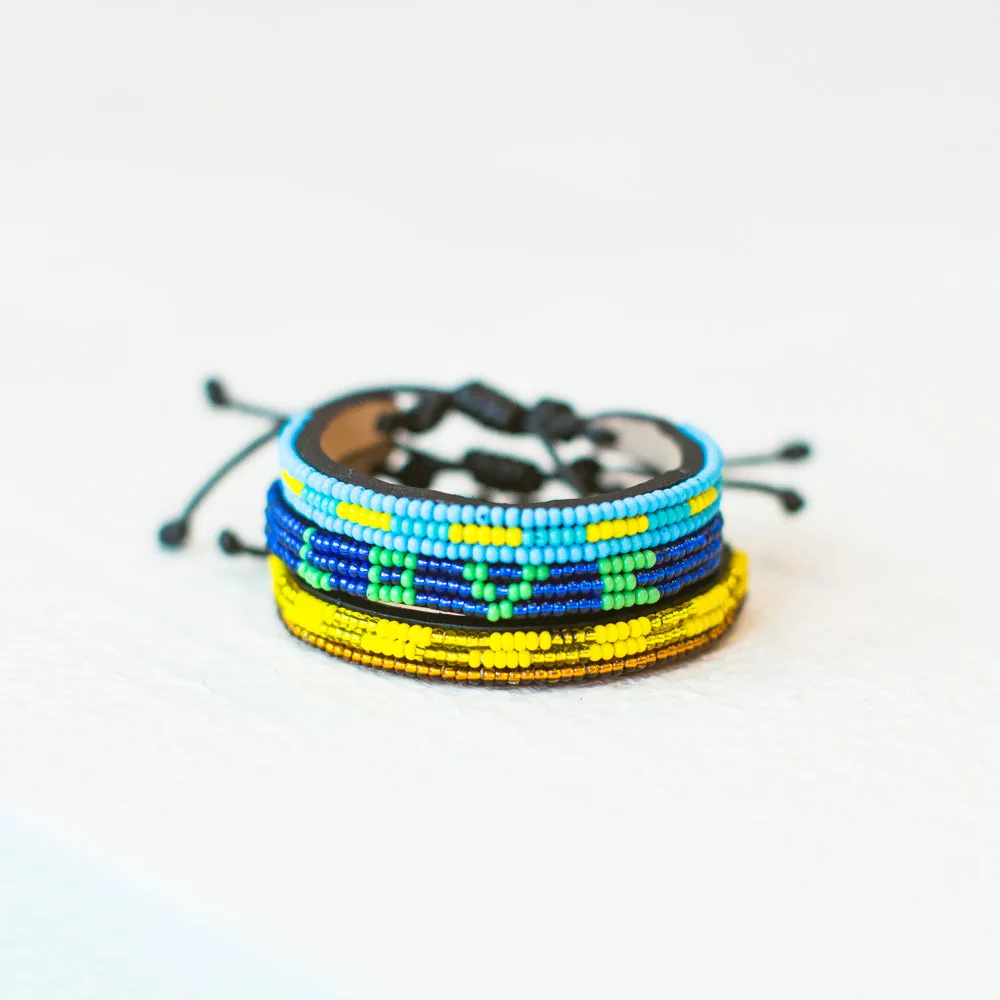 FINAL SALE: Skinny Nija Bracelet - Light Blue/Turquoise