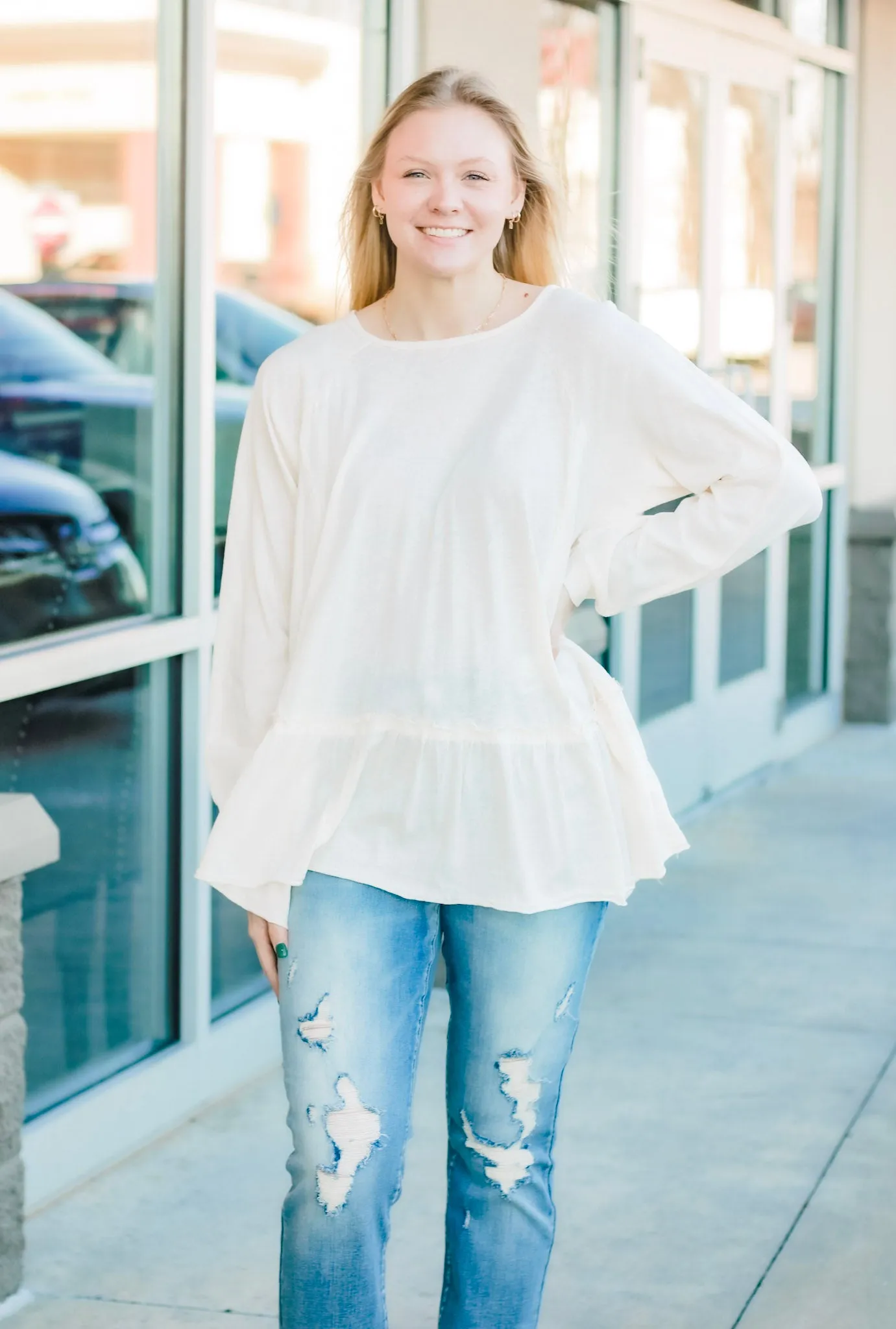 Finding Forever Cream Tunic Top