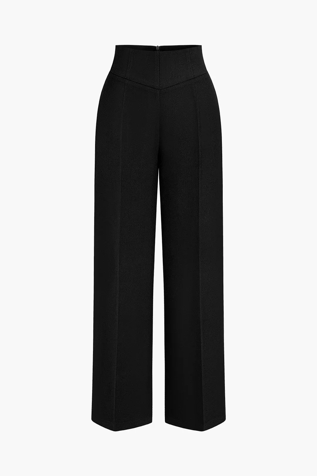 Flavia - Timeless High-Waisted Style Woman's Wide Leg Trousers