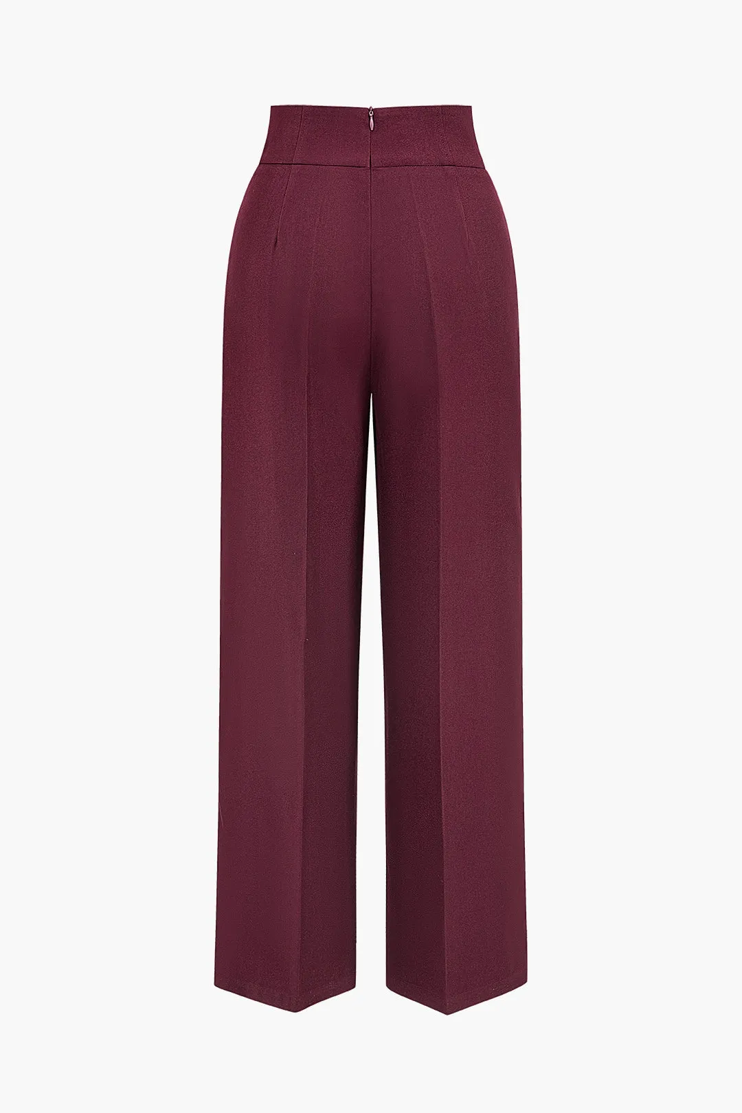 Flavia - Timeless High-Waisted Style Woman's Wide Leg Trousers