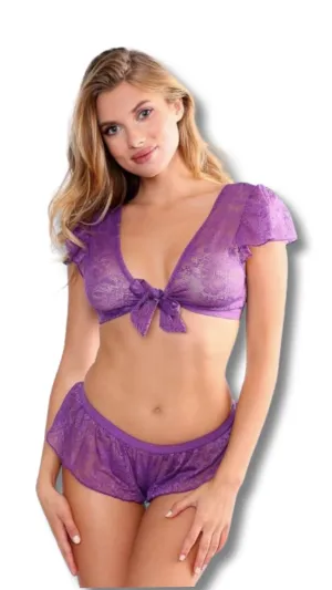Floral Lace Set Purple