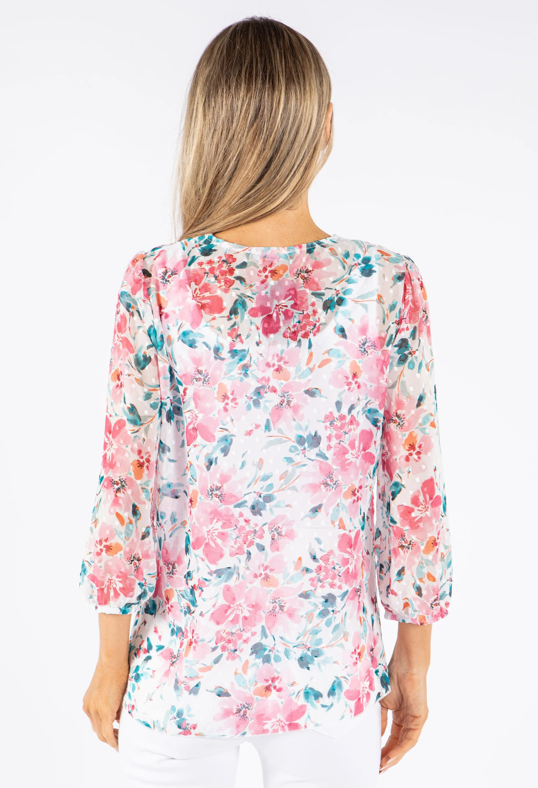 Floral Print Chiffon Blouse