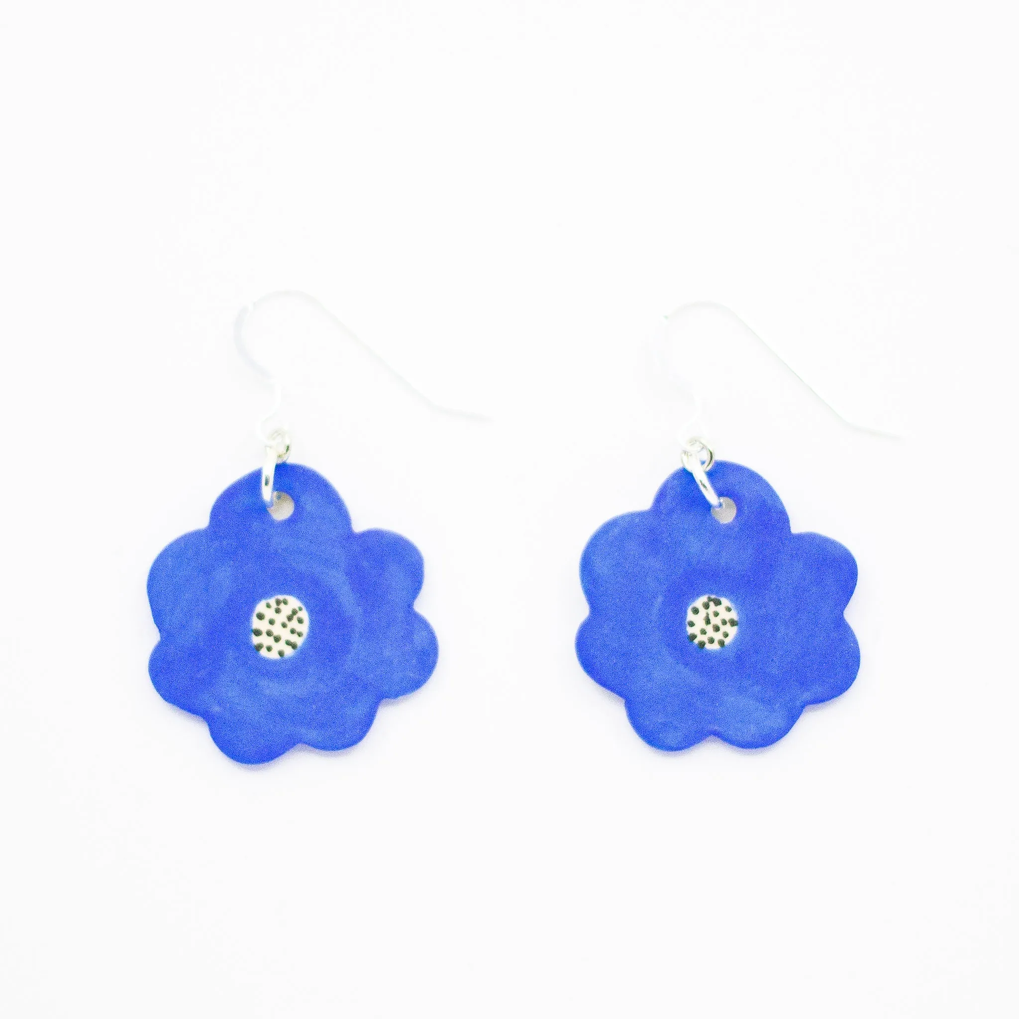 FLOWER EARRINGS - BRIGHT BLUE
