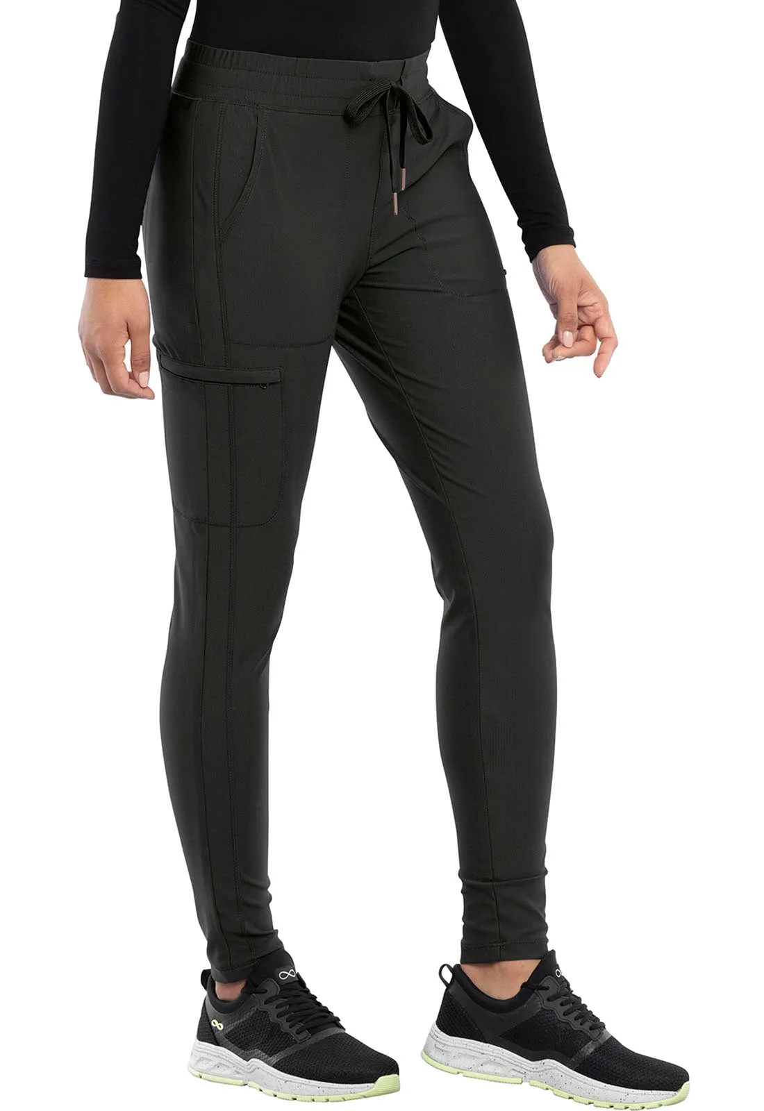Form CK095 Mid Rise Tapered Leg Drawstring Pants Olive Branch