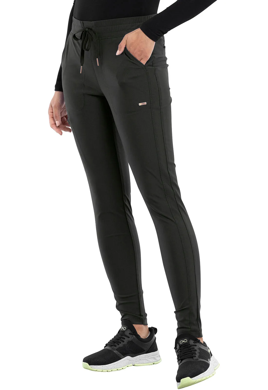 Form CK095 Mid Rise Tapered Leg Drawstring Pants Olive Branch