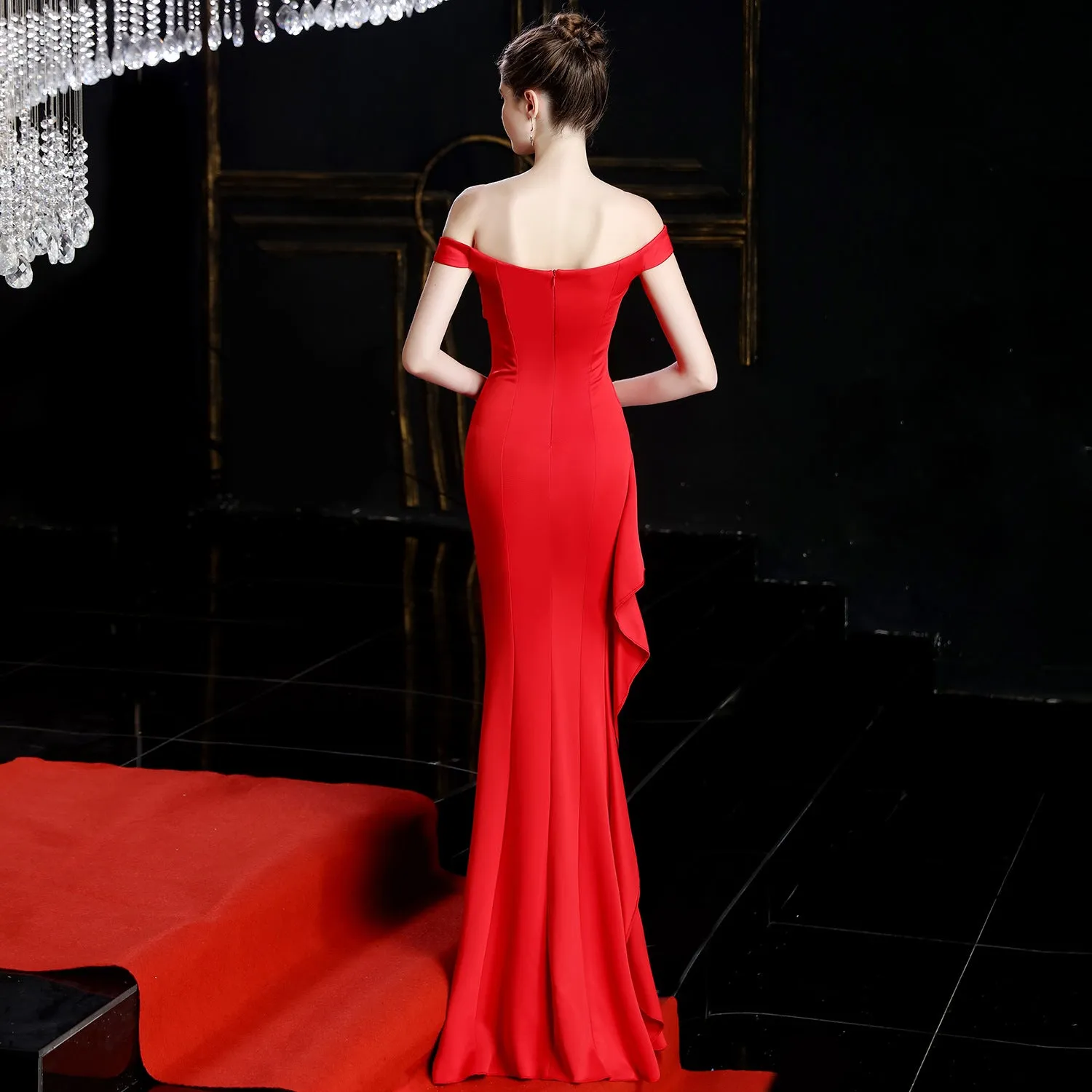 Formal Evening Dresses For Women Party Mermaid Offshoulder Long Maxi Dresses