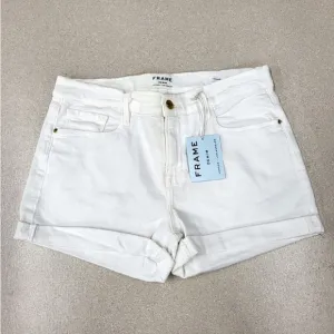 FRAME DENIM LE CUT OFF SHORTS,IN BLANC
