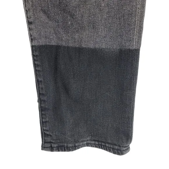 FRAME Le High Straight Jeans Sleepy Hollow Size 29 Gray Black Coated hem