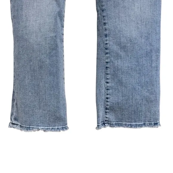 FRAME WOMENS LE CROP MINI BOOT WORN FRAY HIGH RISE JEANS IN WHIMSY SIZE 26