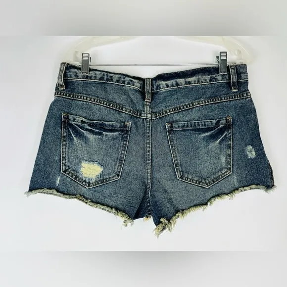 Free People Exposed Button Fly Cut Off Denim Shorts