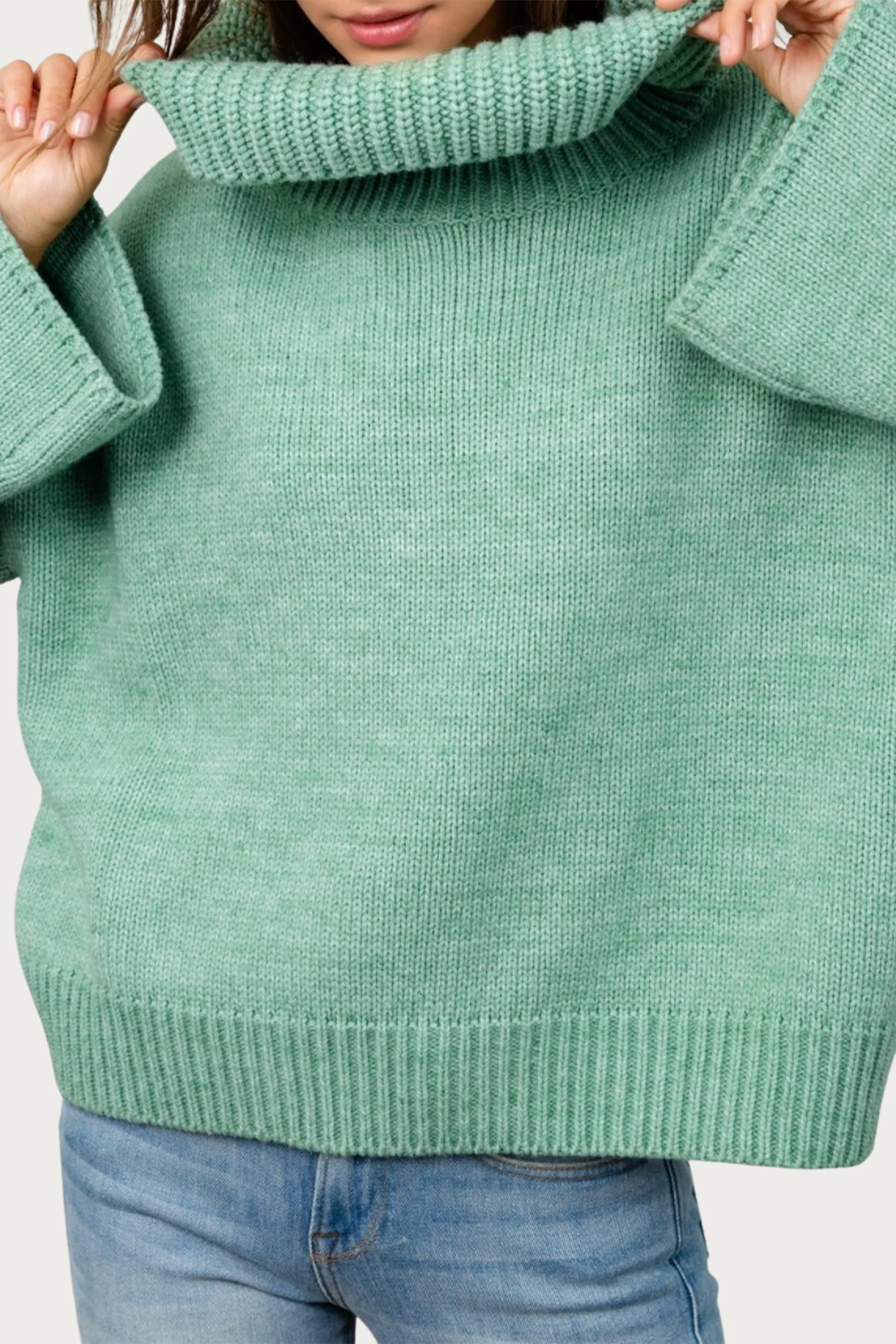 FRESH SAGE OVERSIZED SWEATER