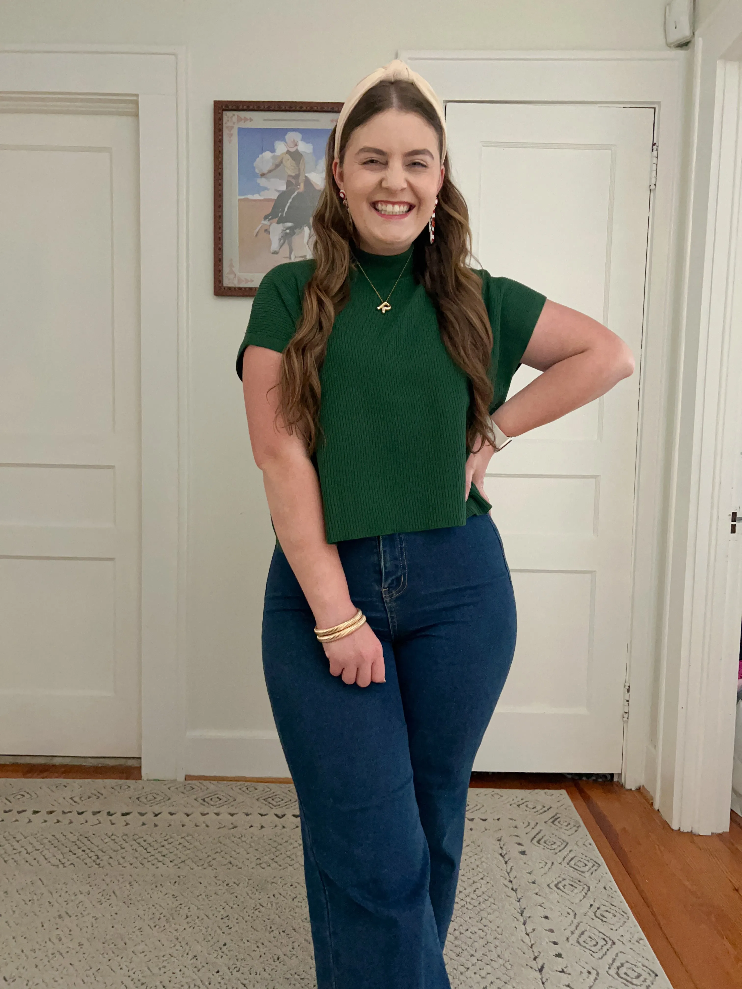 Generous Short Sleeve Blouse